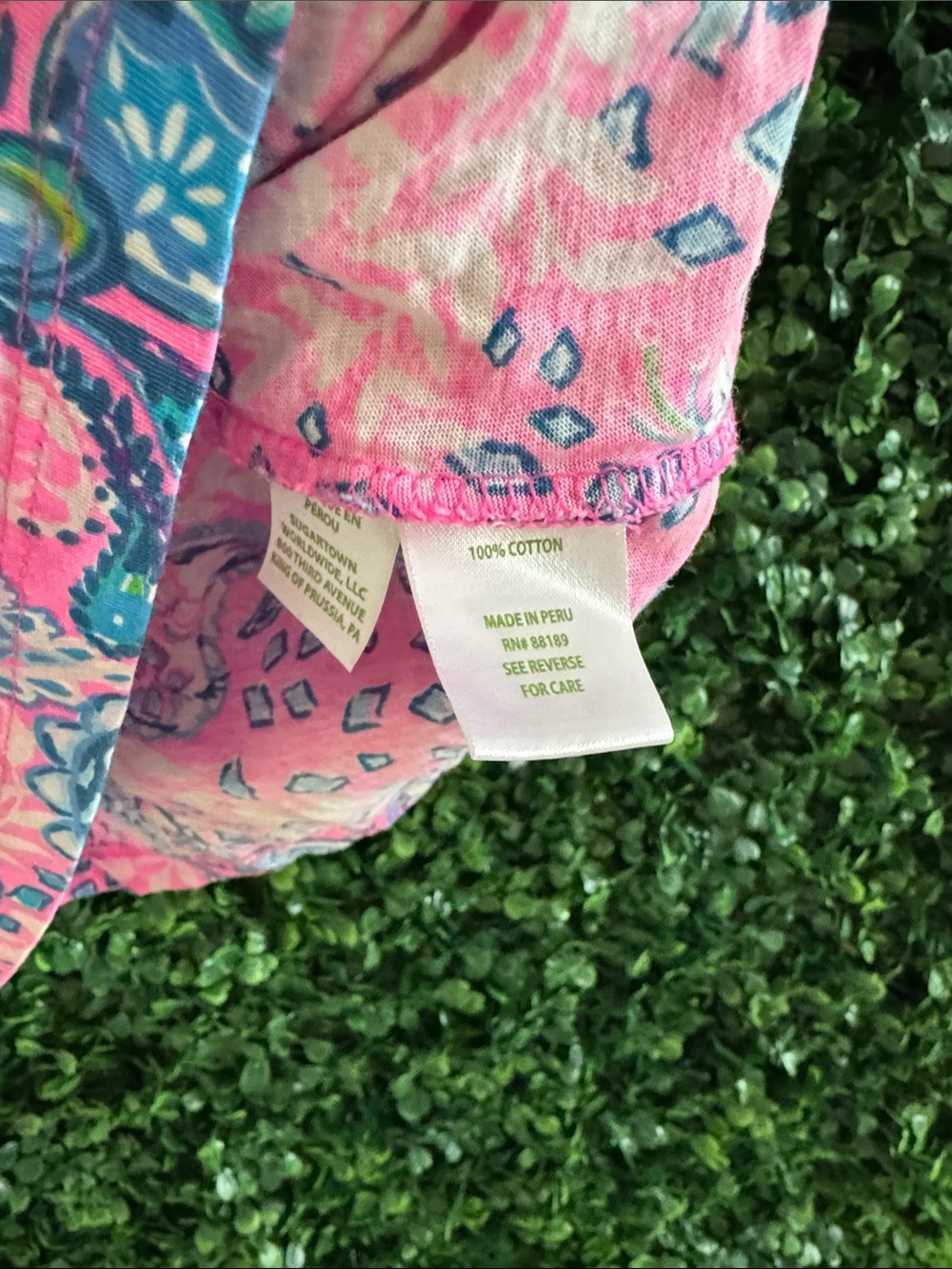 Lilly Pulitzer 🌺 Pink Multi Paisley Shift Dress GIRLS SZ 4/5 EUC PEACOCK COTTON - Picture 6 of 6